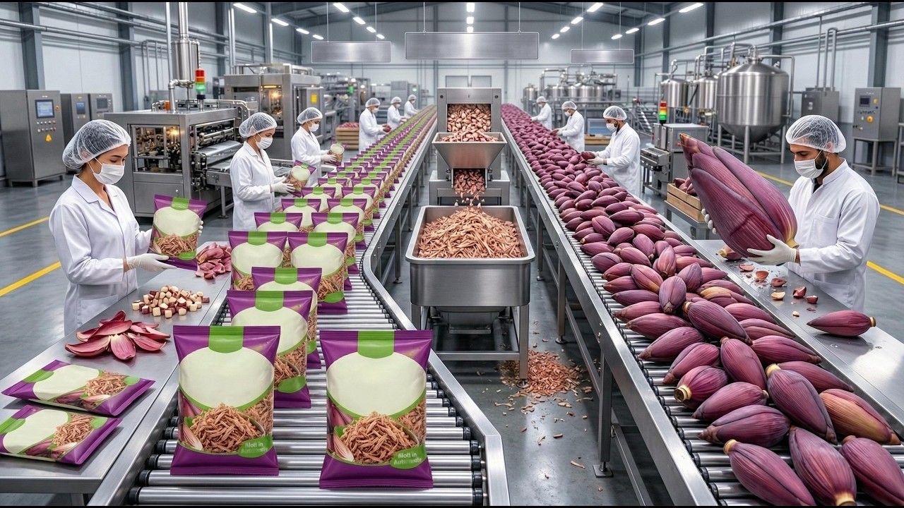 Inside the Vegan Meat Factory: How Thousands of Banana Blossoms are Processed