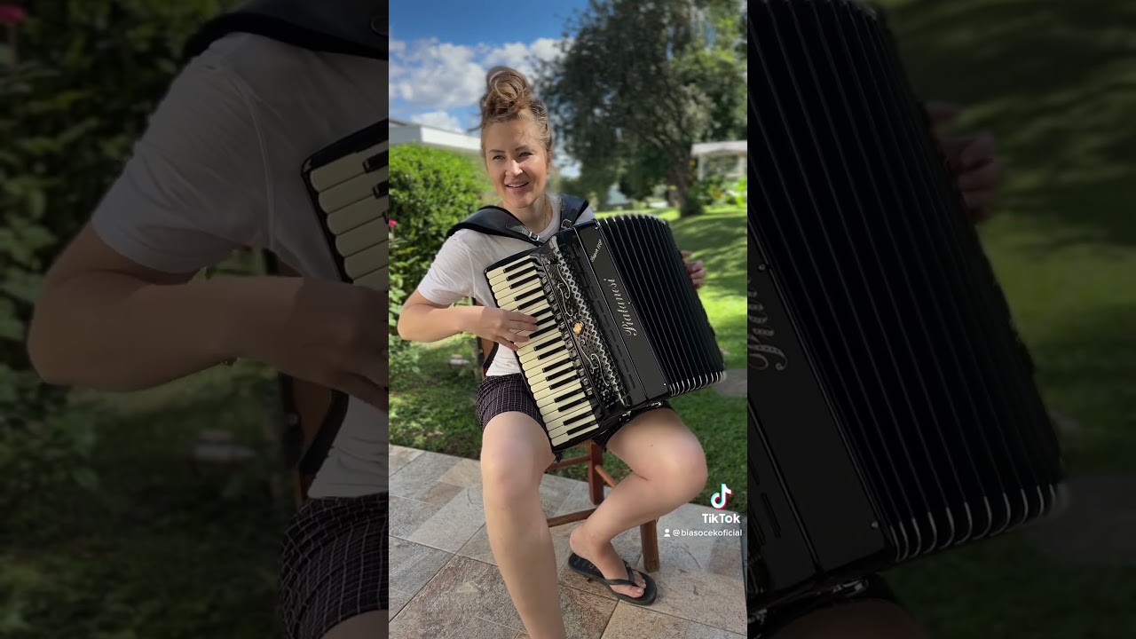 Bia Socek tocando mod&atilde;o na sanfona #shorts