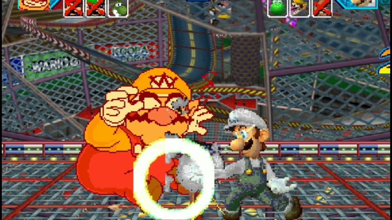 Mugen: Mario (DLG), Luigi (DLG), Great Wario and Yoshi Vs HCL's SSBB Versions