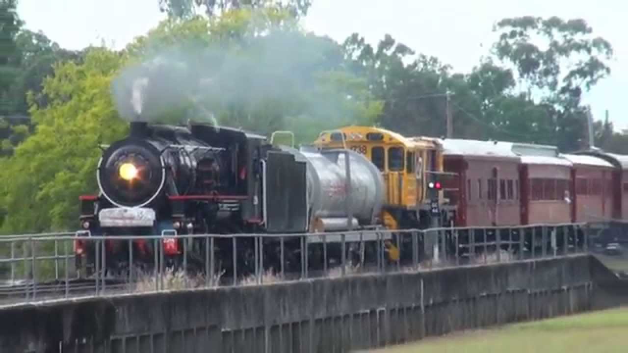 AC16 221A - QR 150th Steam Train - Brisbane to Toowoomba - 28/05/2015