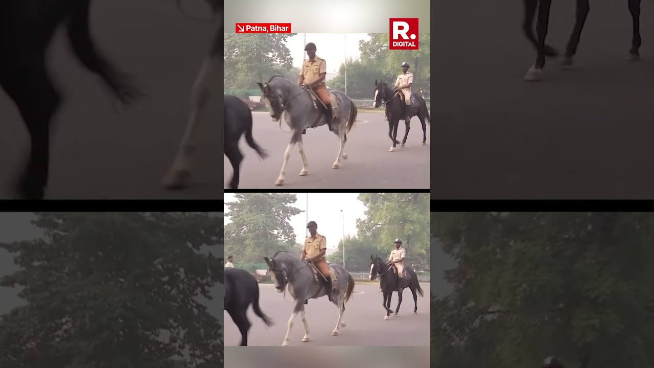 Heavy Security at Sachivalay Gorkha Police & Cavalry Deployed Ahead of Bihar Counting