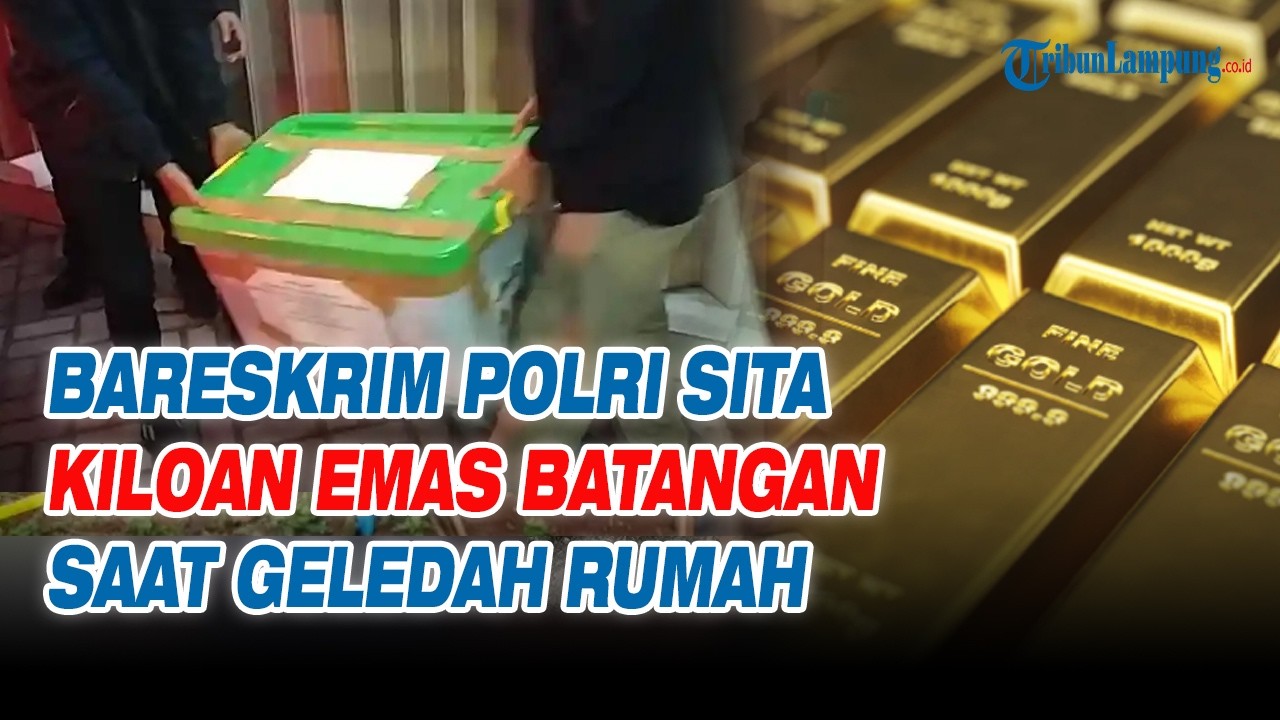 Bareskrim Polri Sita Kiloan Emas Batangan saat Geledah Rumah di Surabaya