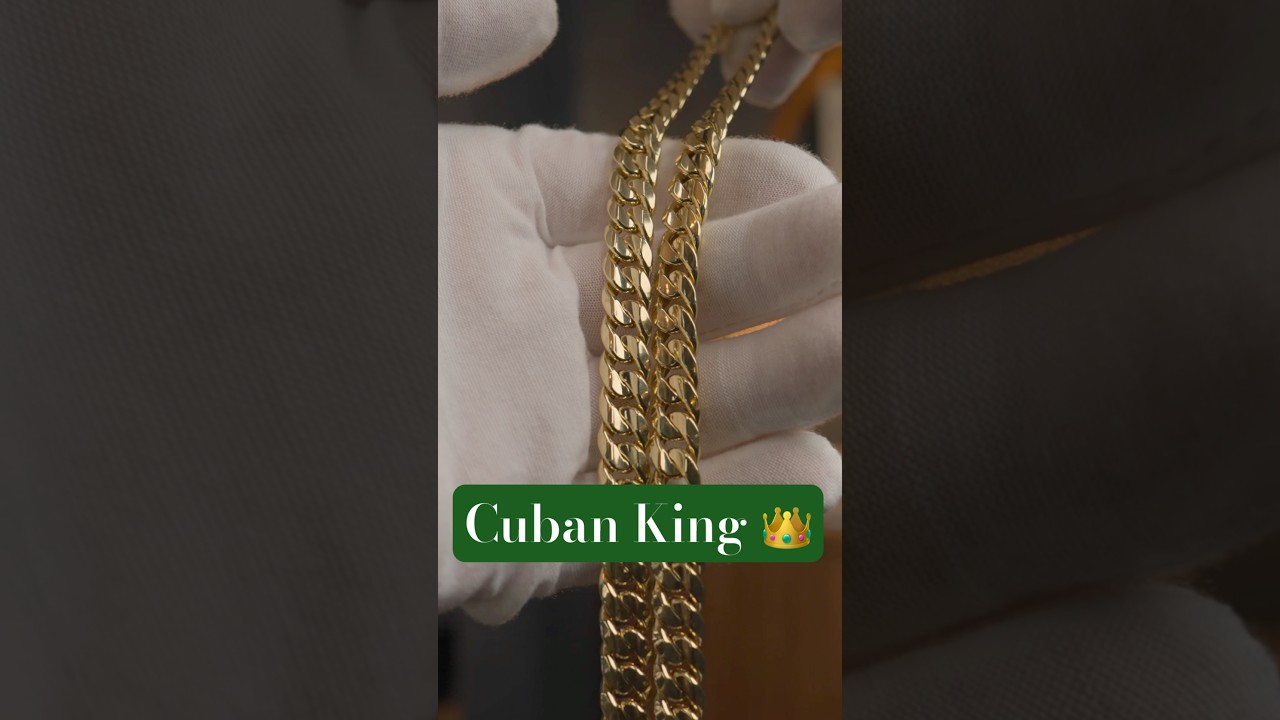 🔥 Everyone's Talking About THIS Chain! 9.5mm Hollow Miami Cuban Unveiled 😱 #gold #shorts