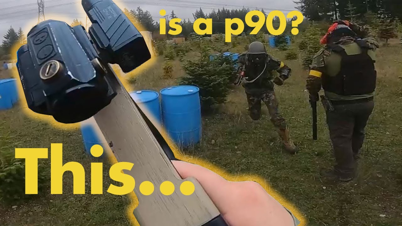 Testing out my new p90 build! (Cybergun p90 airsoft gameplay)