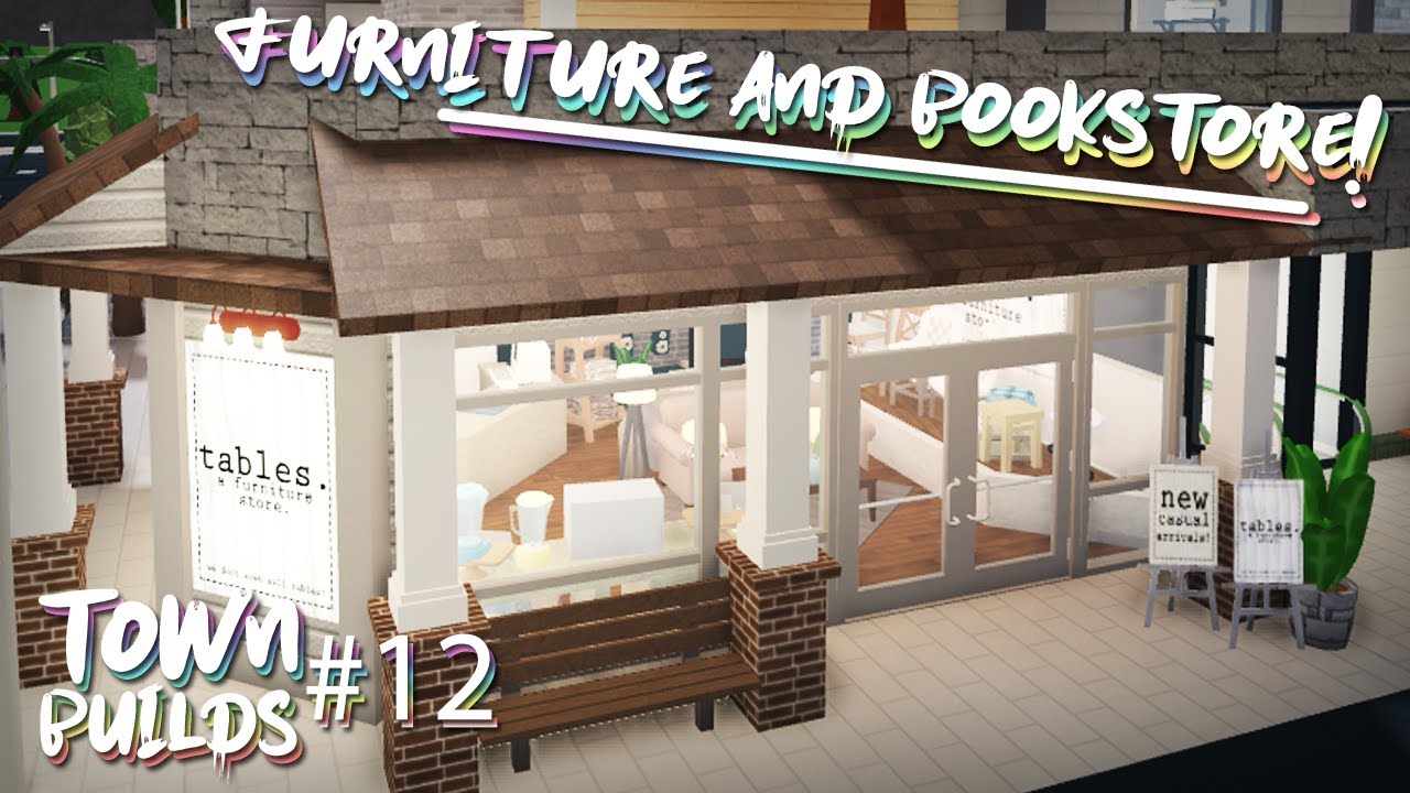 Adding Furniture & Bookstore! | Bloxburg: Town Builds | S2 Part 12