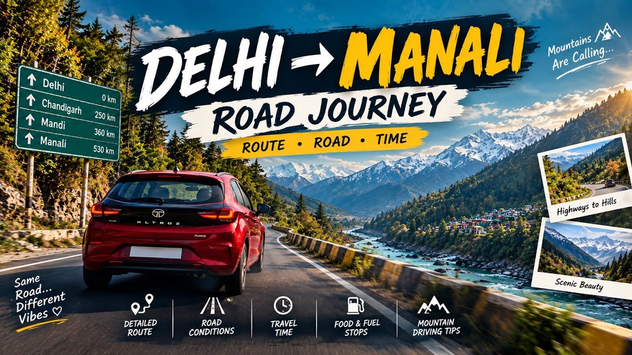 Delhi to Manali by Car | Complete Road Journey Guide | Route, Road & Travel Time | Current Situation