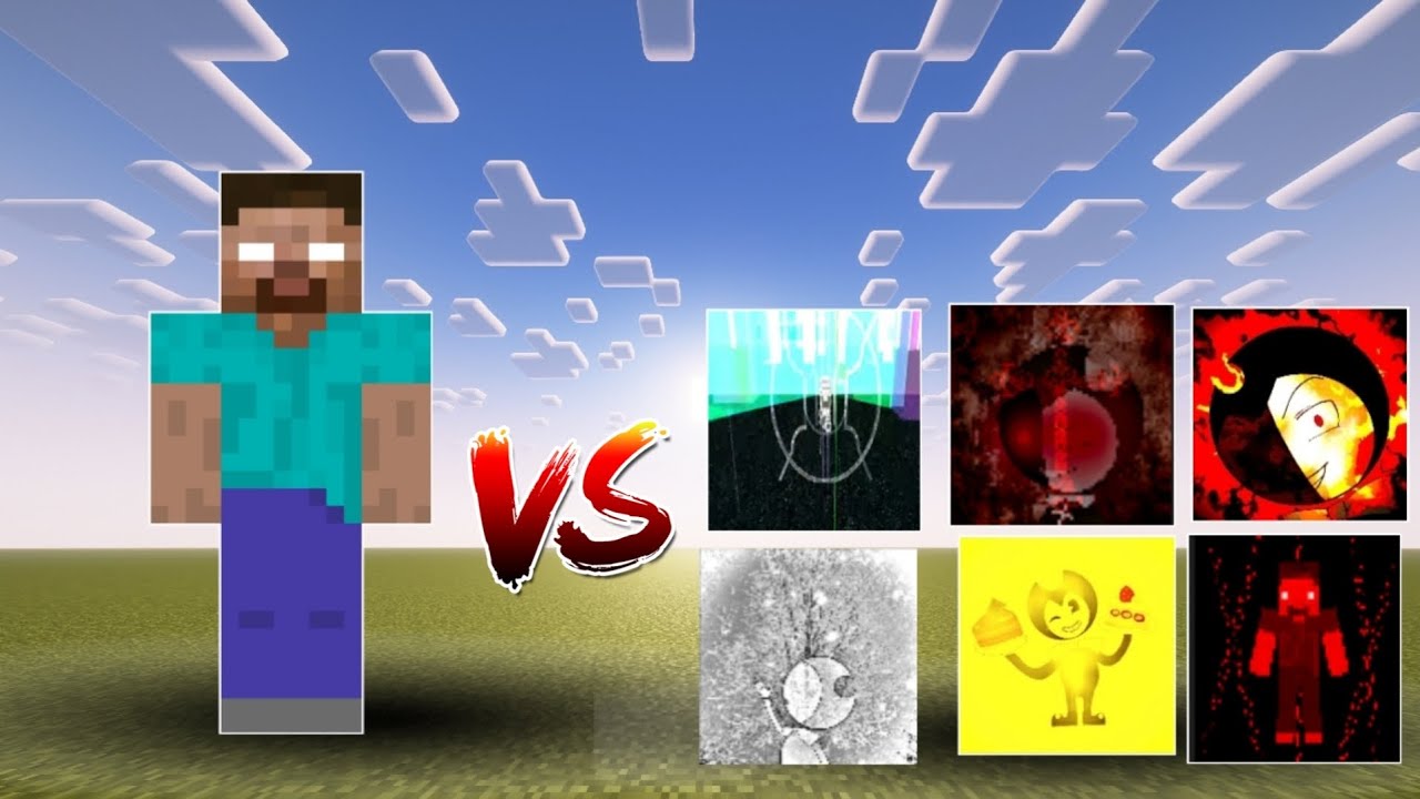 HEROBRINE vs 6 FLASHINESS MOBS!