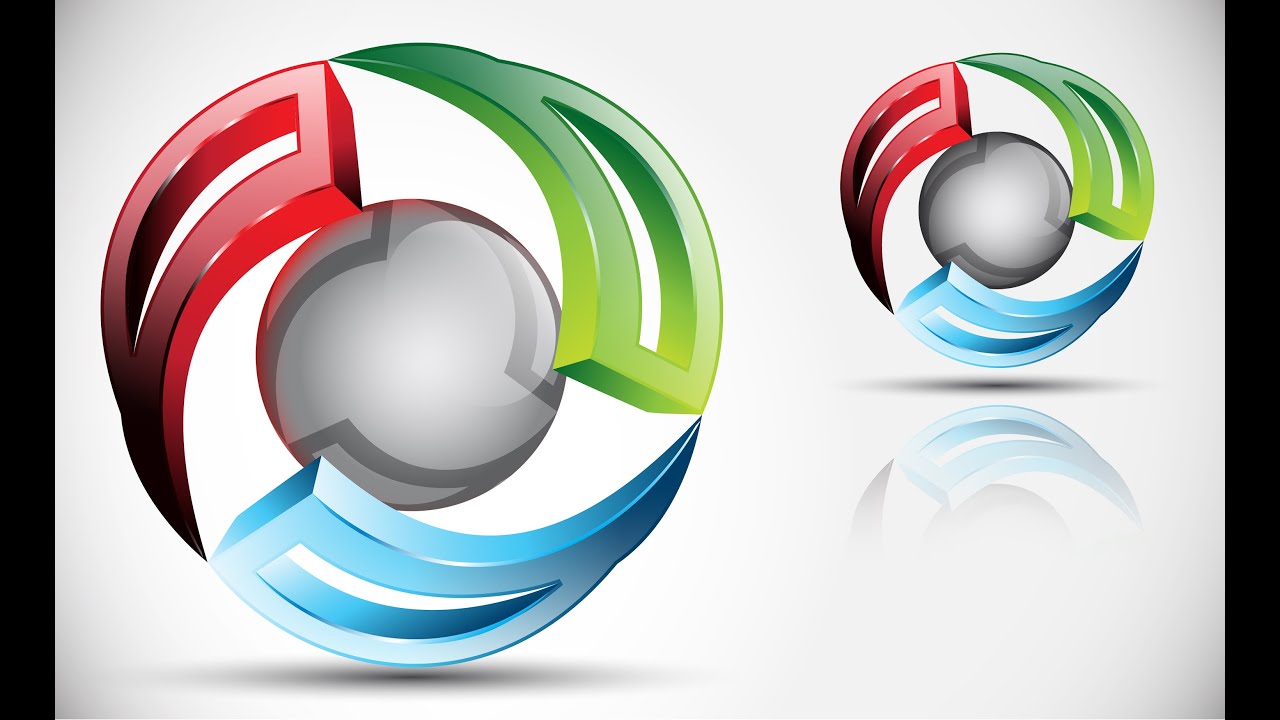How to create 3D Logo Design in Adobe Illustrator CS5 | HD | PRO