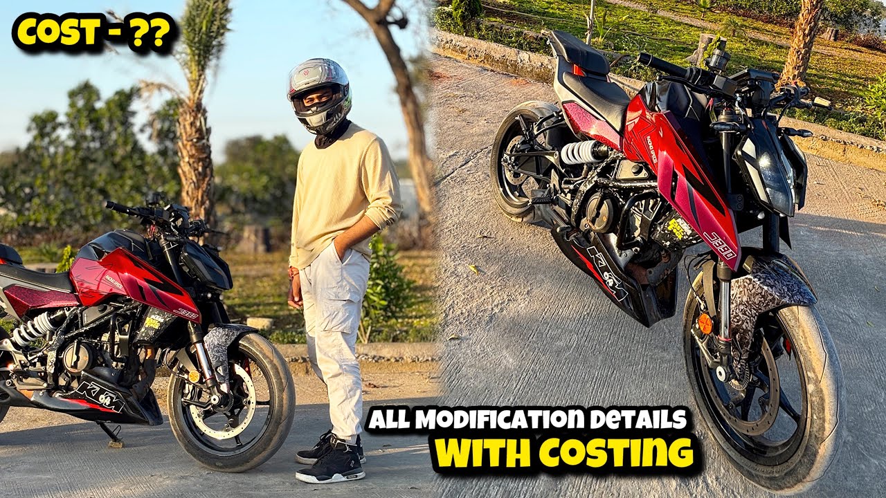 FULLY MODIFIED DUKE 390 REVIEW WITH COSTING | Duke 390 Gen3 Modified