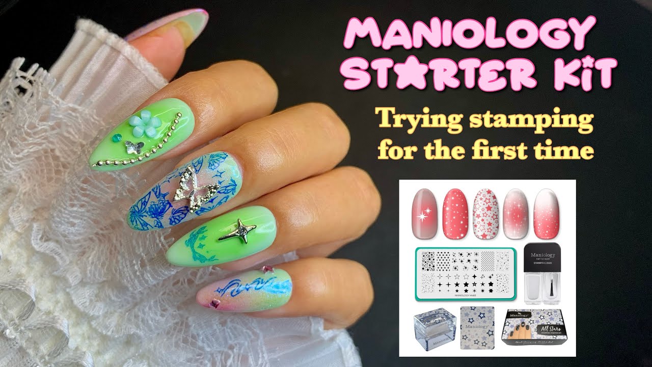 MANIOLOGY STARTER KIT || TRYING STAMPING / FAIRY THEME NAILS 🧚🏼✨