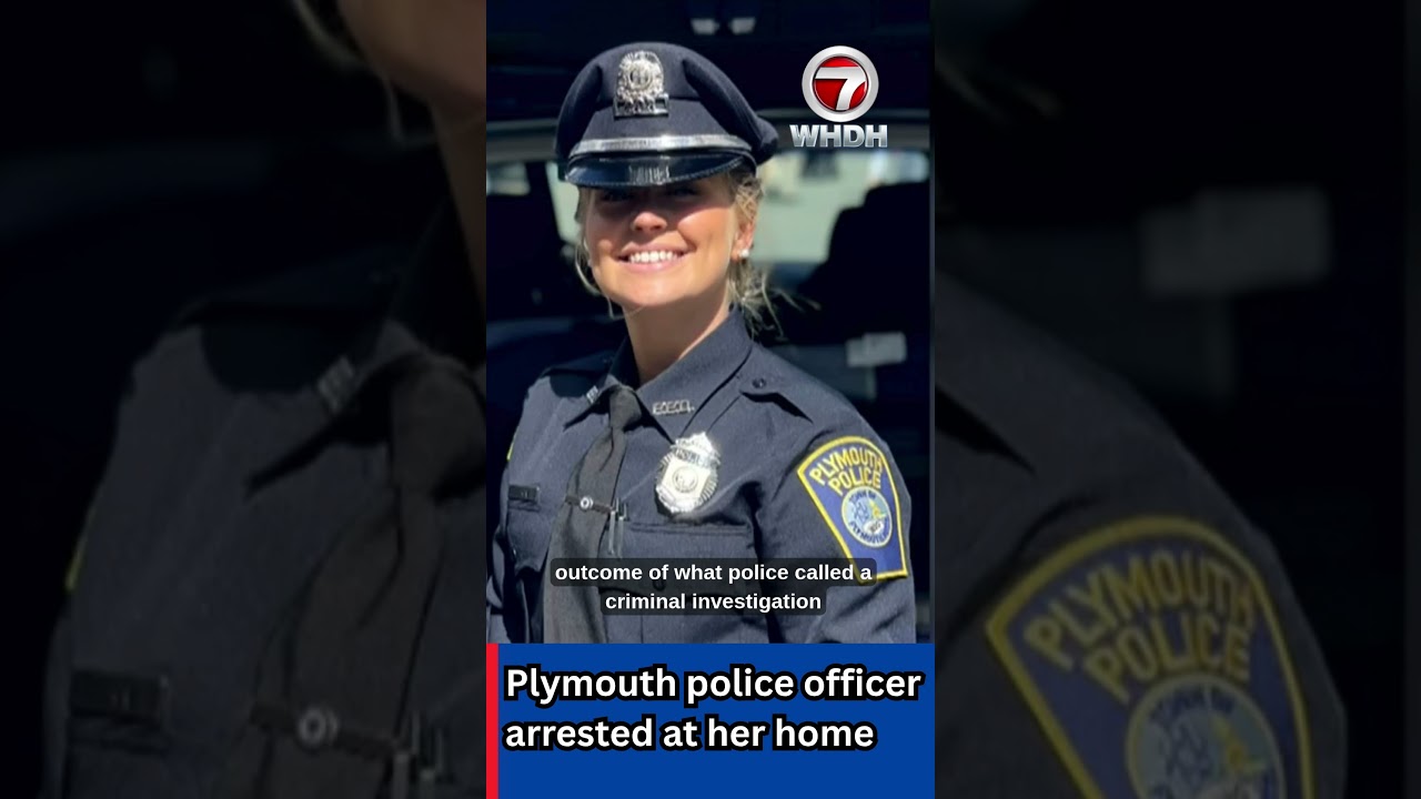 Plymouth Police Officer Samantha Pelrine arrested at her home Thursday morning