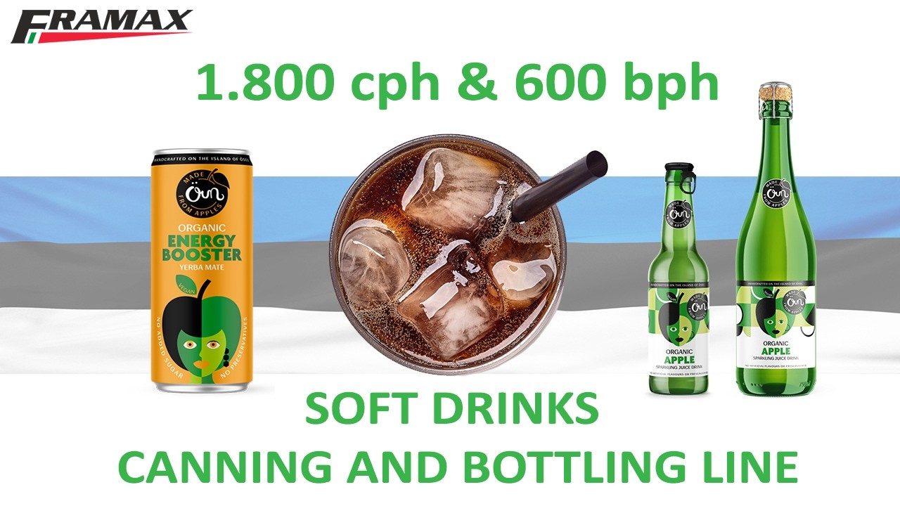 Automatic Canning and Bottling Line up to 1 800cph and 600bph for CSD