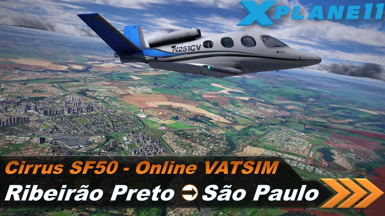 Cirrus VISION JET: Ribeirão Preto →  São Paulo - EP169