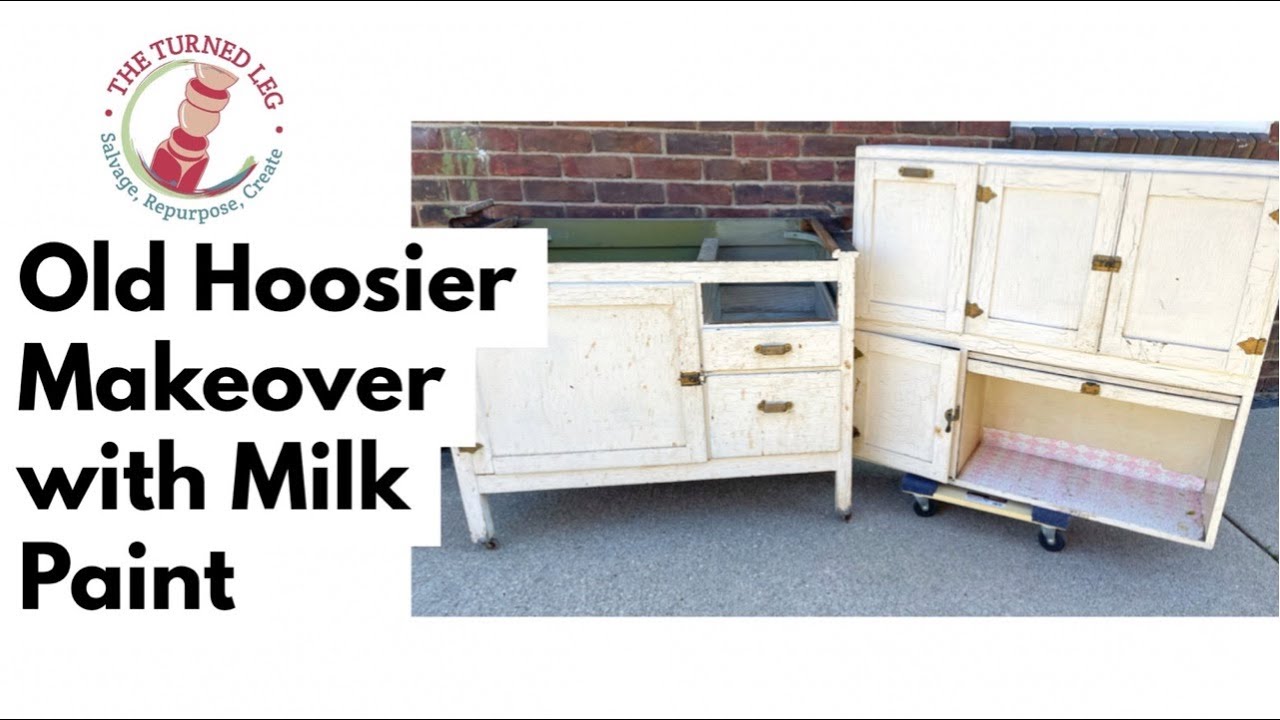Hoosier Makeover with Milk Paint