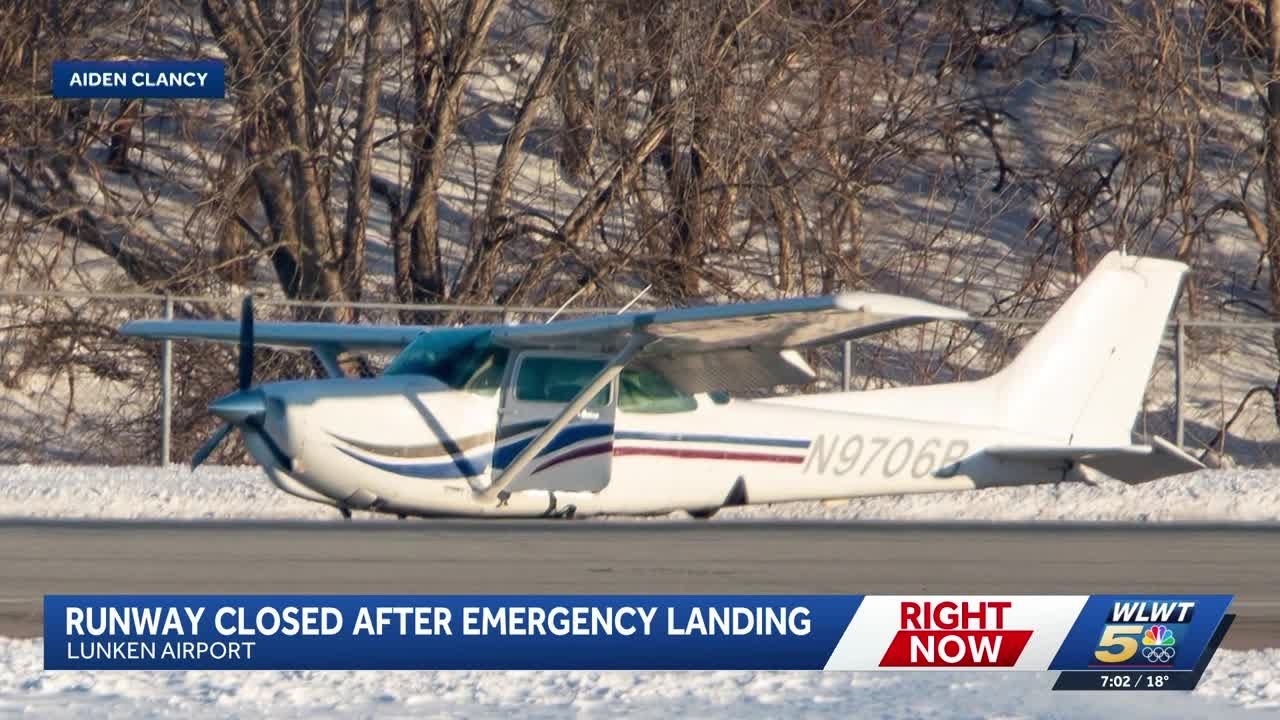 Private plane forced to make landing without wheels at Lunken Airport as landing gear malfunctions