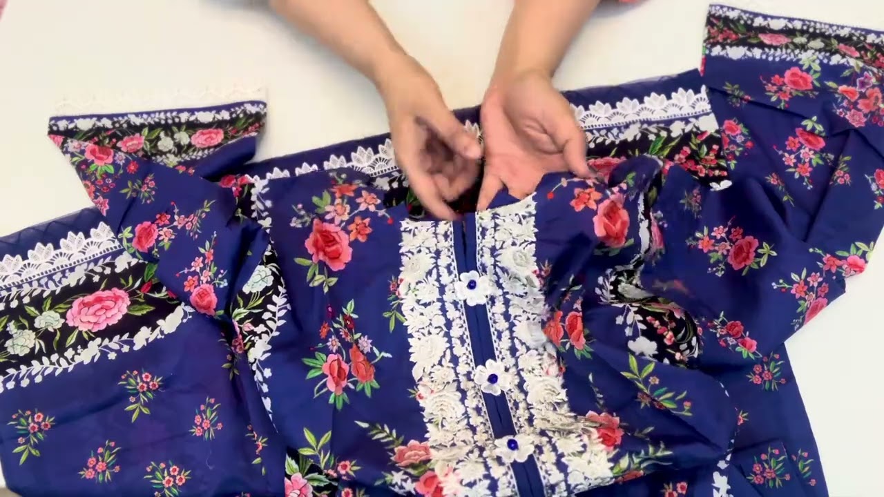 Khaadi latest lawn emb stitched 🌙Eid collection 💃sizes -S,M,L☎️8445012262