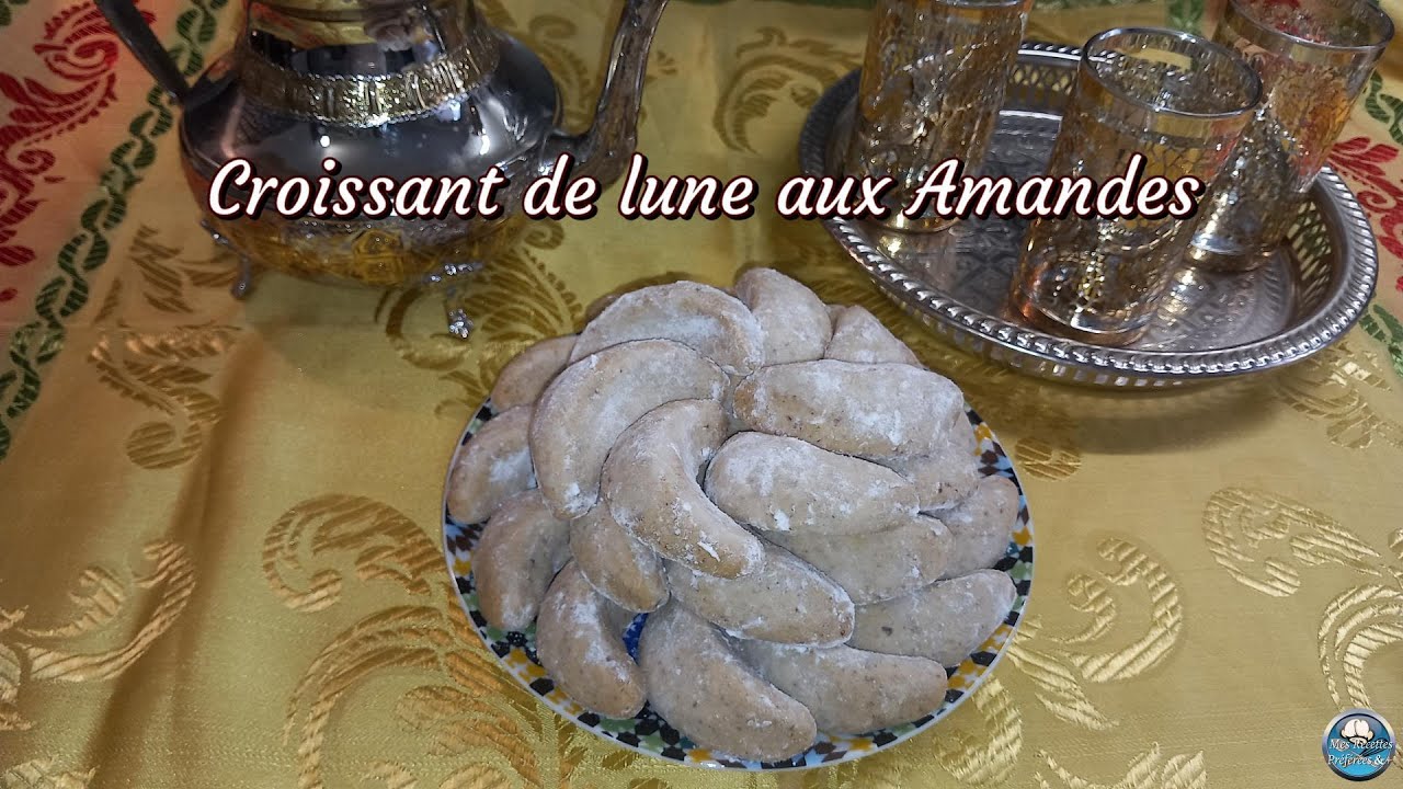 Recette 🇲🇦 KAAB - BISCUITS Croissant de Lune aux AMANDES ✨🌙