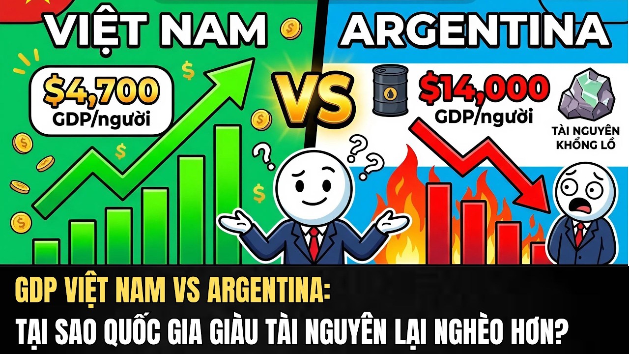 GDP Việt Nam vs Argentina 2026: Tại Sao Quốc Gia Giàu Tài Nguyên Lại Nghèo Hơn?