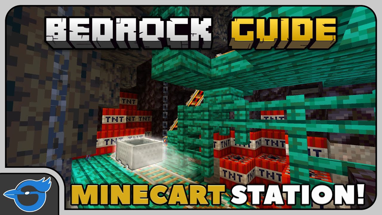 Automatic MINECART STATION! | Bedrock Guide 051 | Survival Tutorial Lets Play