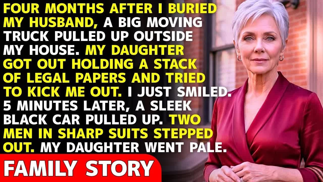 4 Months After I Buried My Husband, My Daughter Tried to Kick Me Out — Then Two Men Stepped Out