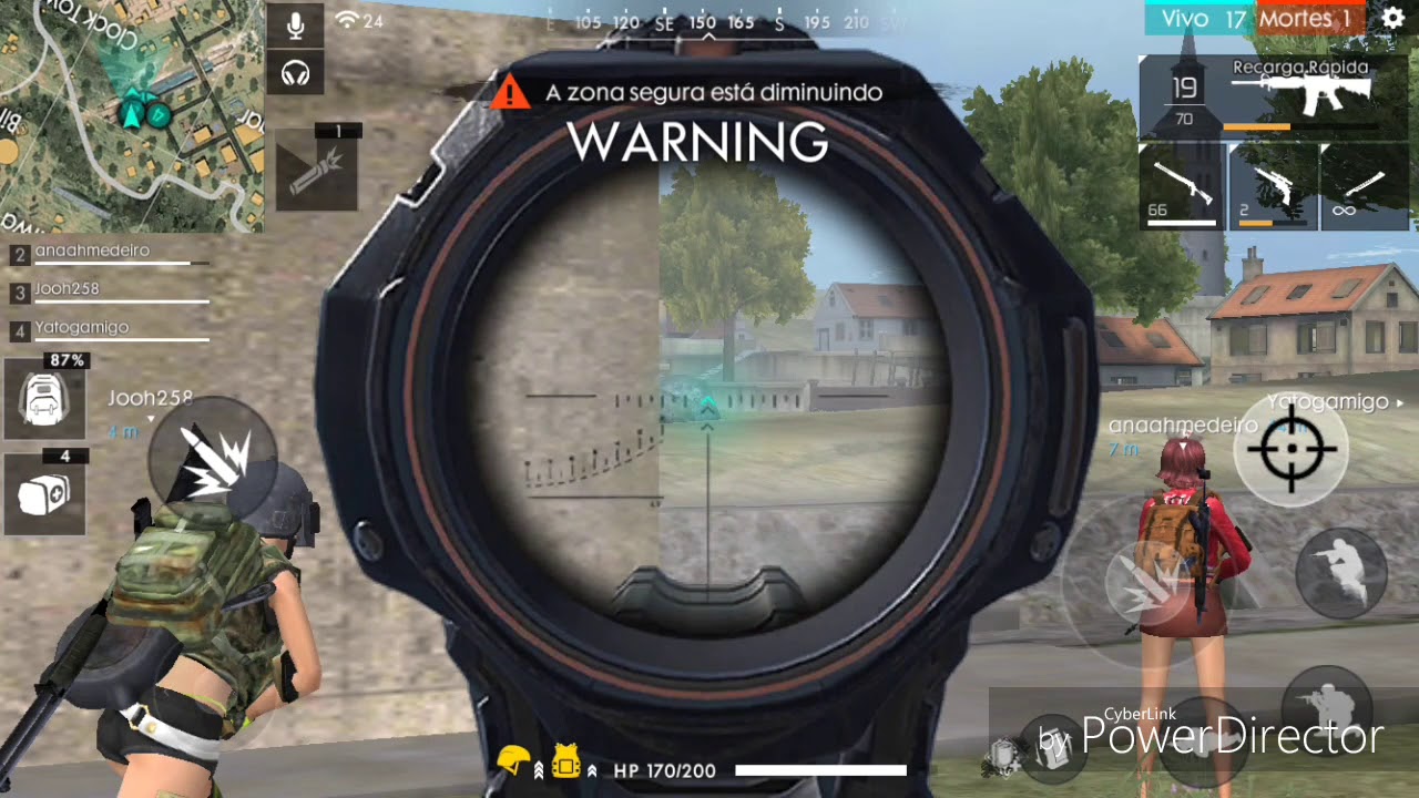 Jogando com squad de meninas!