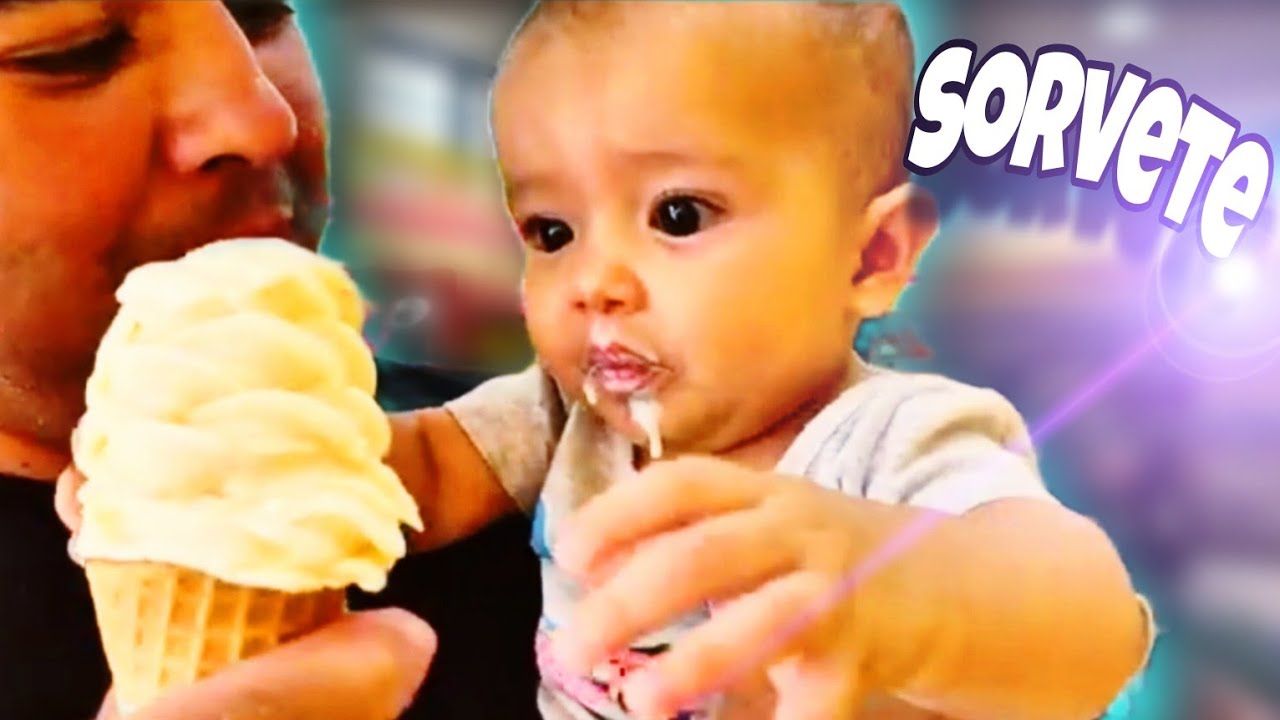 DEI SORVETE PARA MINHA BEBÊ E OLHA O QUE ELA FEZ !!!
