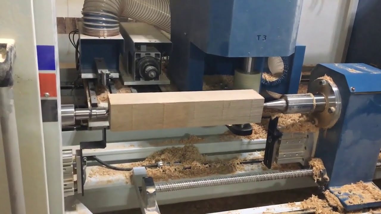 Nesto 3 Eksen CNC Ahşap Torna Makinası | Lükens İşlemi