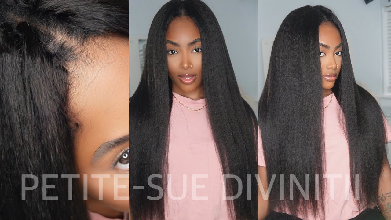 REALISTIC V PART KINKY STRAIGHT WIG 