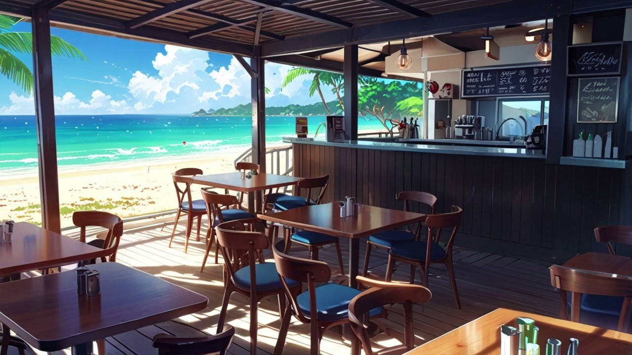 Ocean Breeze Vibes |🏖️Tropical Caf&eacute; Music Playlist | Music for a Beachside Caf&eacute;