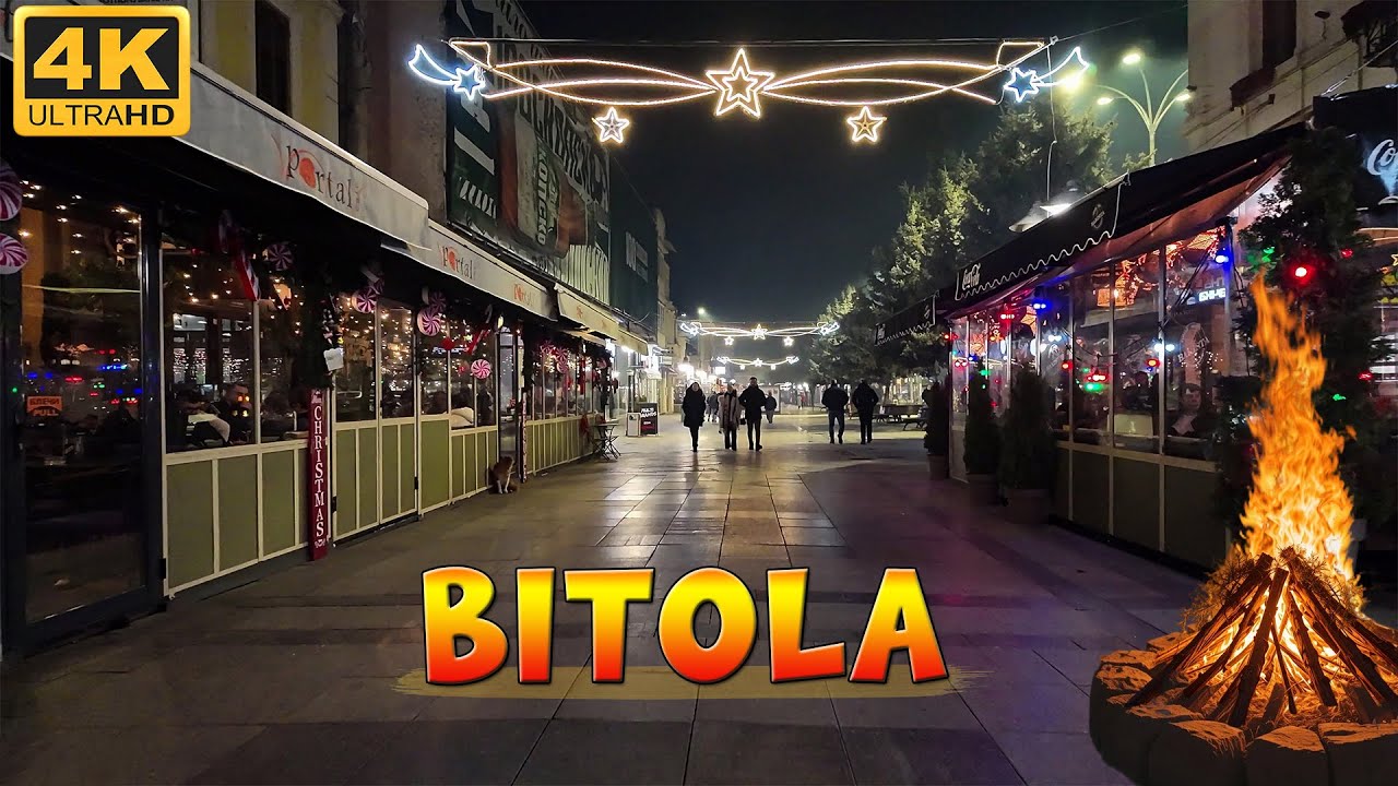 Прошетка за БАДНИК во Битола, Македонија (2025) 🔥 【4K WALK TOUR】🚶‍♂️ Bitola, Macedonia 🎄 CHRISTMAS