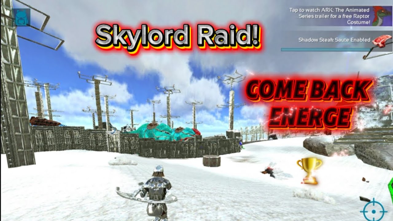 Ark Mobile PvP Skylord Raided 🥇