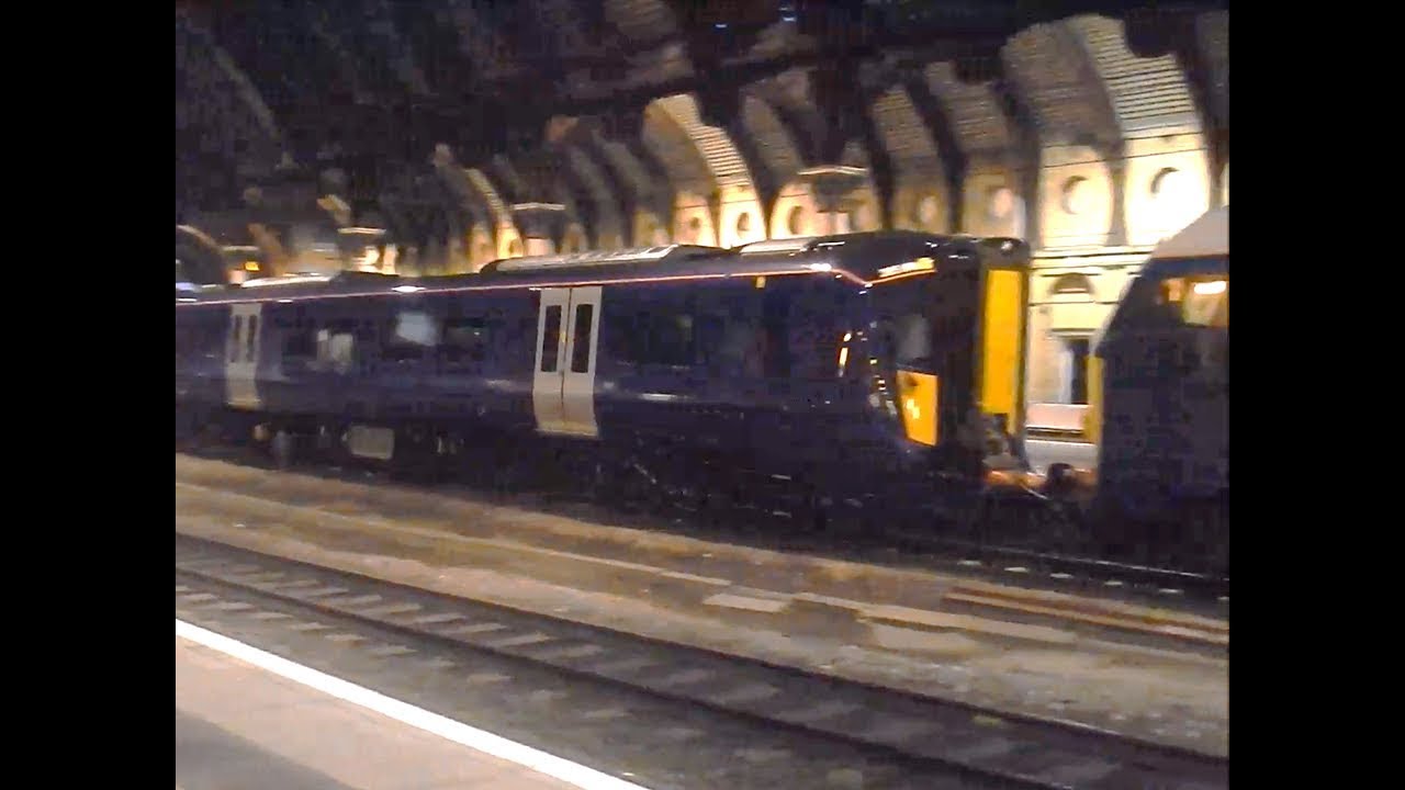 BRAND NEW HITACHI CLASS 385 Drag @ York (67002 dragging 385045/046 on 5X10) | 1/2/19