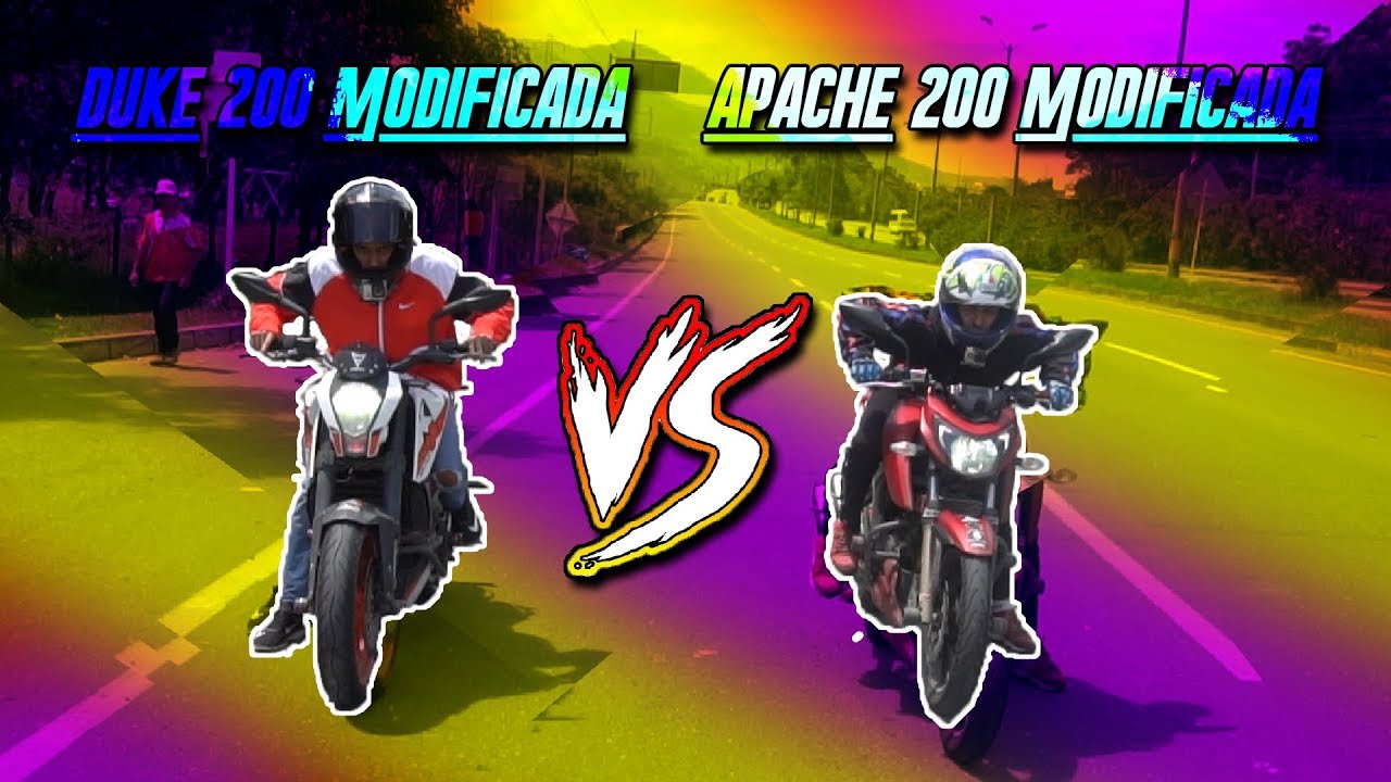 Apache 200 TVS VS Duke 200 Modificadas Sexto Cambio Y un poco de STUNT