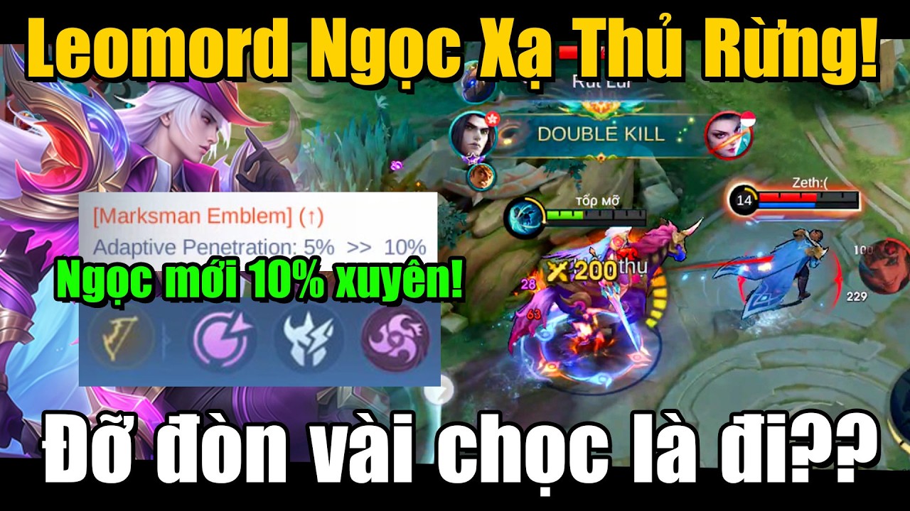MLBB | META MỚI: LEOMORD NGỌC XẠ THỦ ĐI RỪNG? BUFF XUY&Ecirc;N L&Ecirc;N THẾ N&Agrave;Y V&Ocirc; ĐỐI QU&Aacute; RỒI!! | Tốp Mỡ