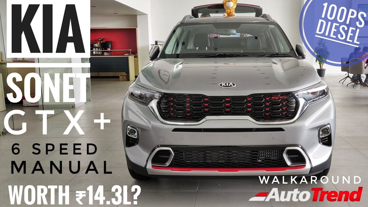Kia Sonet GTX+ Diesel MT — самый подробный обзор | Цвет стальной серебристый | #TeamAutoTrend !!