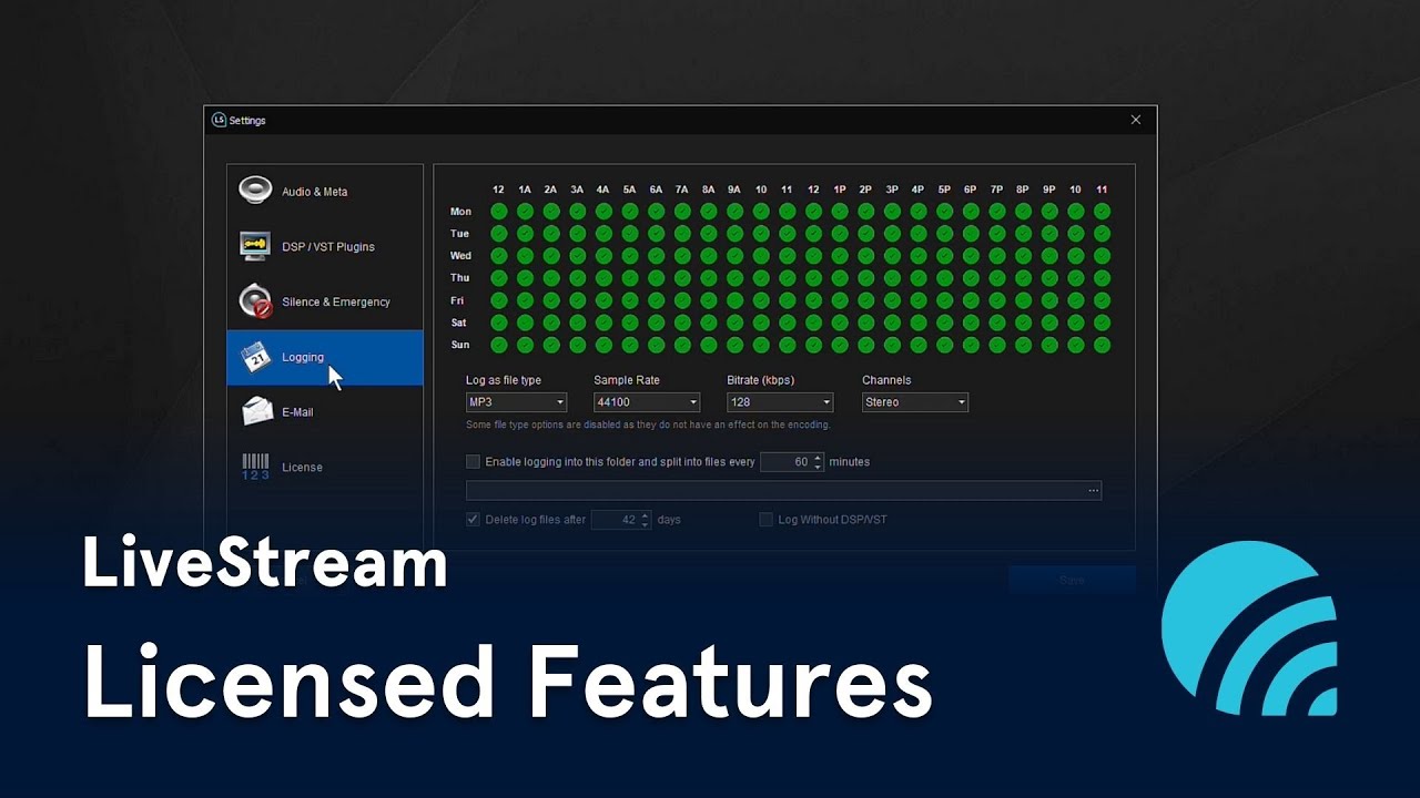 LiveStream: Licensed Features