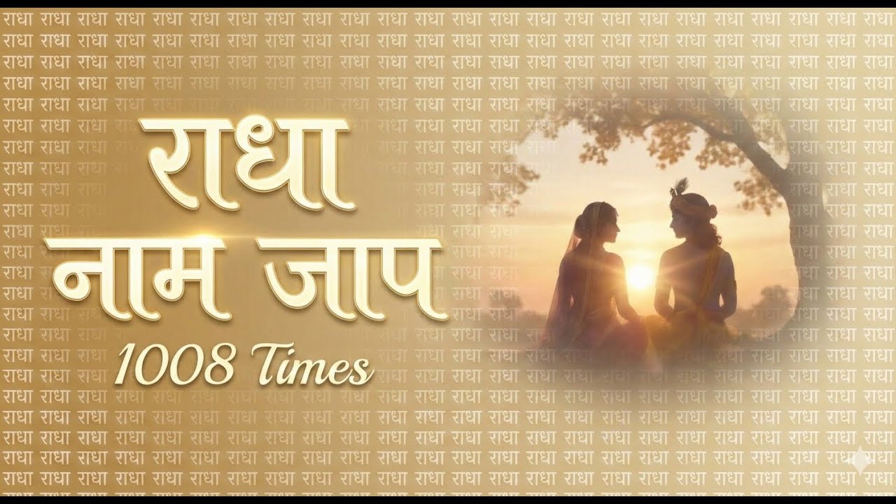 Radha Naam Jaap 1008 Times | राधा नाम जाप | Peaceful Radha Krishna Dhun for Meditation #radha