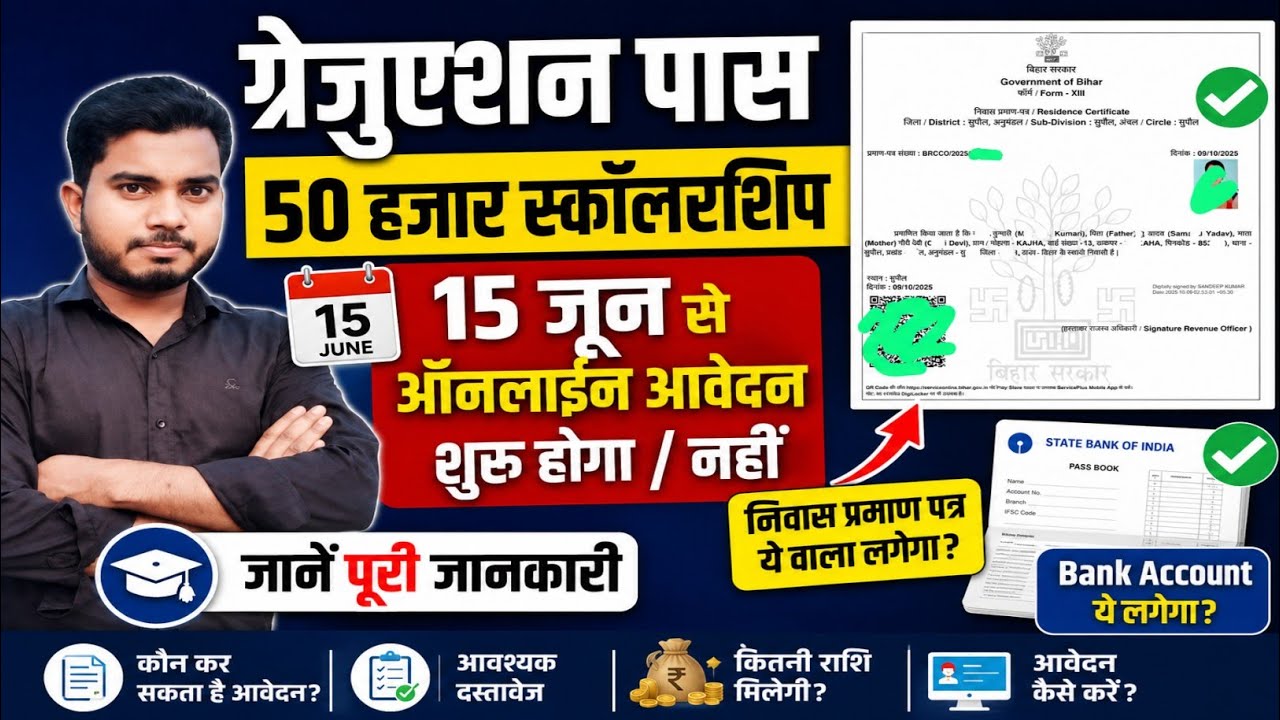 Graduation Pass Scholarship Online Apply 2026 | Graduation Pass Scholarship For Required Documents 