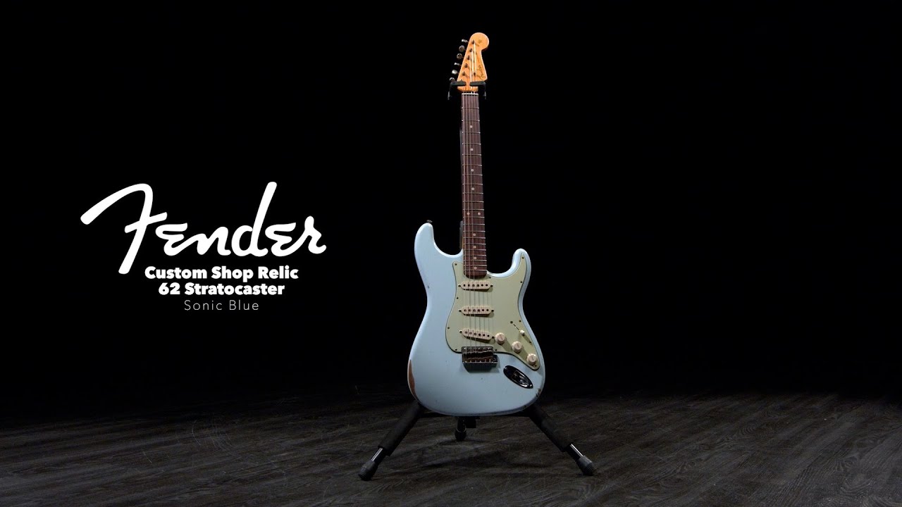 Fender Custom Shop Relic 62 Stratocaster, Sonic Blue | Gear4music demo