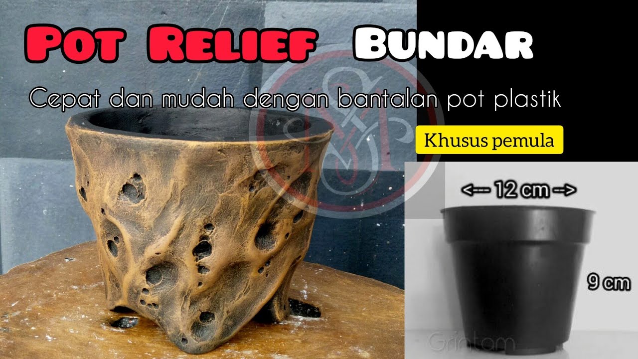CARA MEMBUAT POT RELIEF DENGAN ALAT SEDERHANA #diy #idekreatif #msrelief