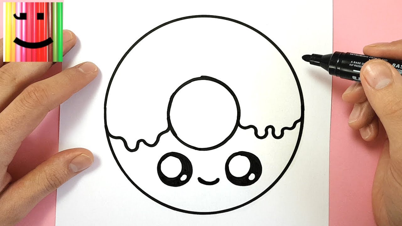 TUTO DESSIN - COMMENT DESSINER UN DONUT KAWAII SIMPLEMENT