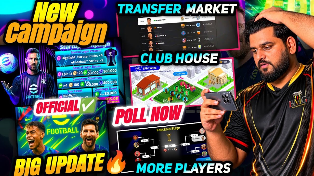 New Campaign & Free Rewards Tomorrow✅| Huge Update Coming In EFootball 2027 Official|Transfer Market