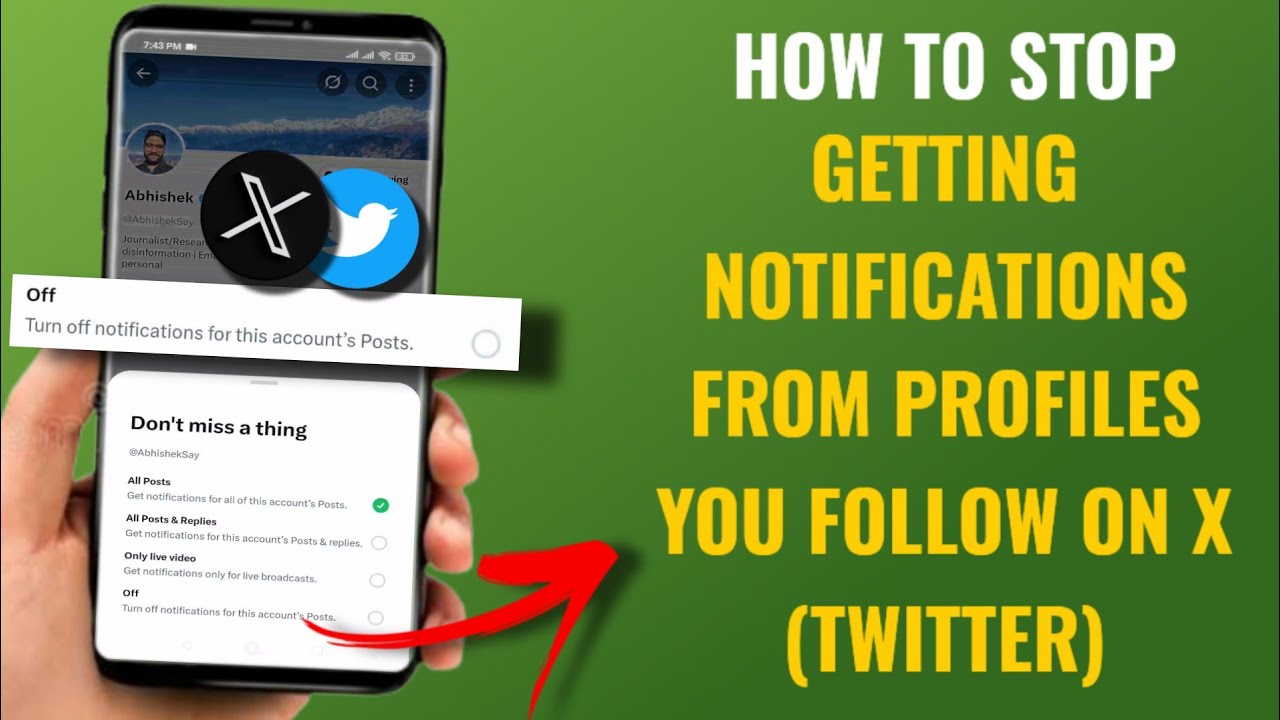 How to Stop Getting Notifications from Profiles You Follow on X (Twitter) | English