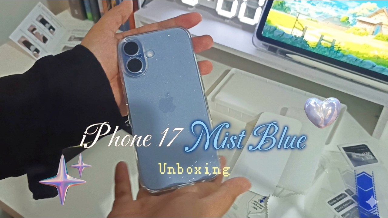 iPhone 17 Mist Blue Unboxing 🩵