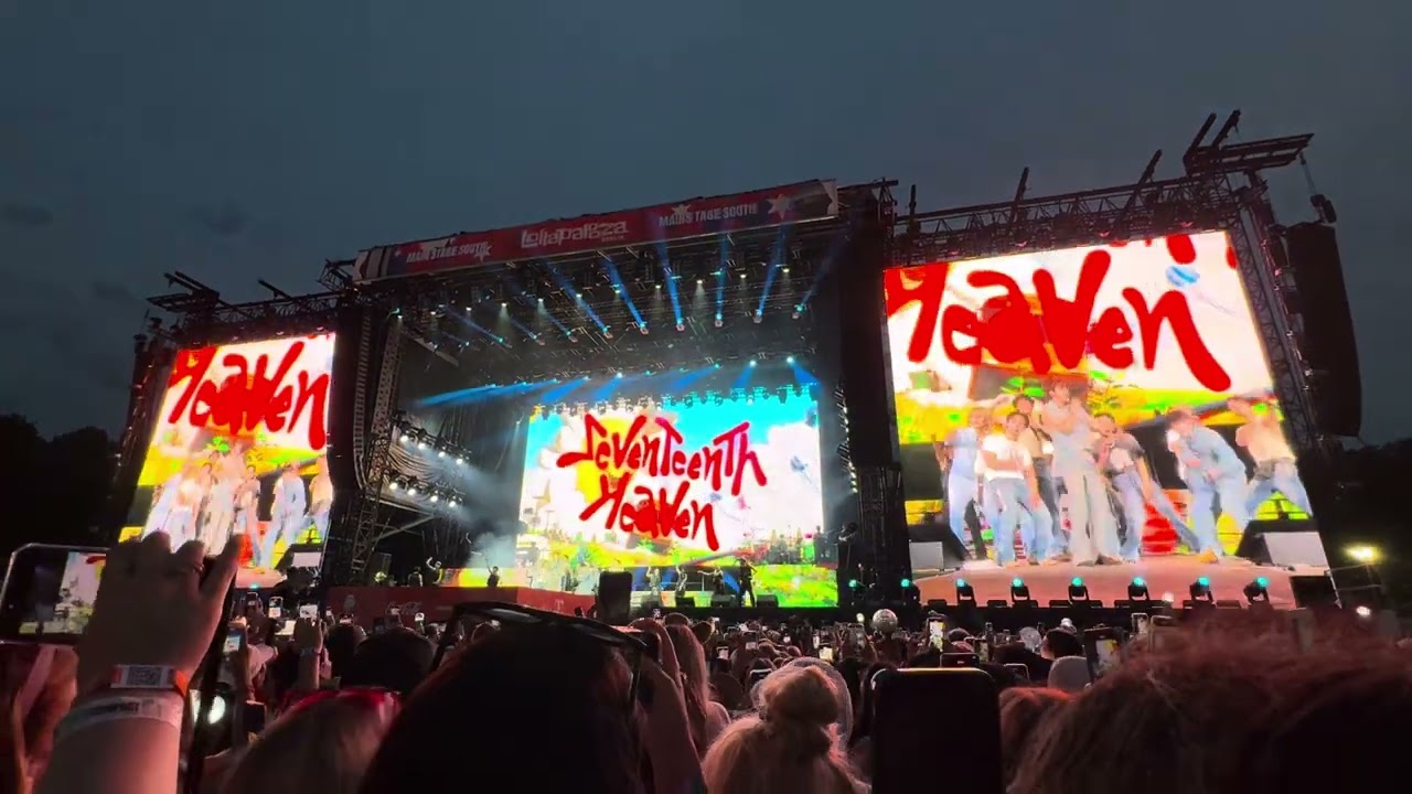 SEVENTEEN performing God of music at Lollapalooza 2024 in Berlin 240908