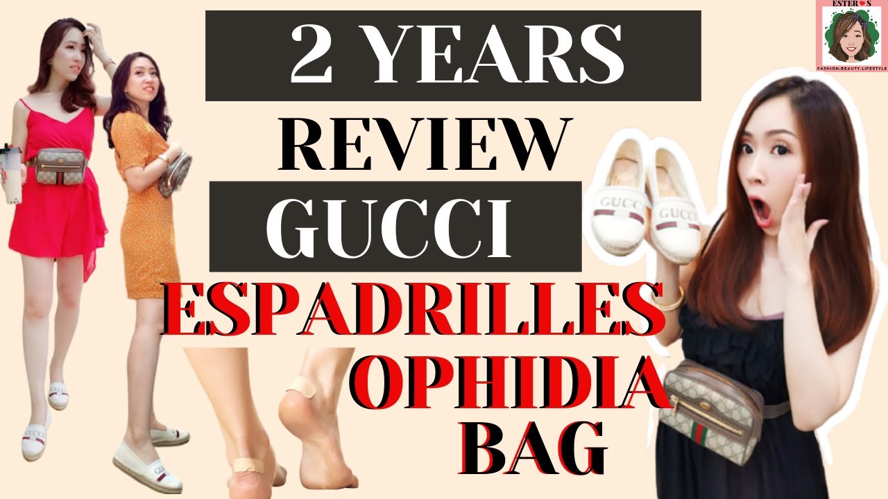 2 YEARS  *HONEST REVIEW* | Gucci Logo Espadrilles | Ophidia Belt Bag | MOD SHOTS |  Worth it??