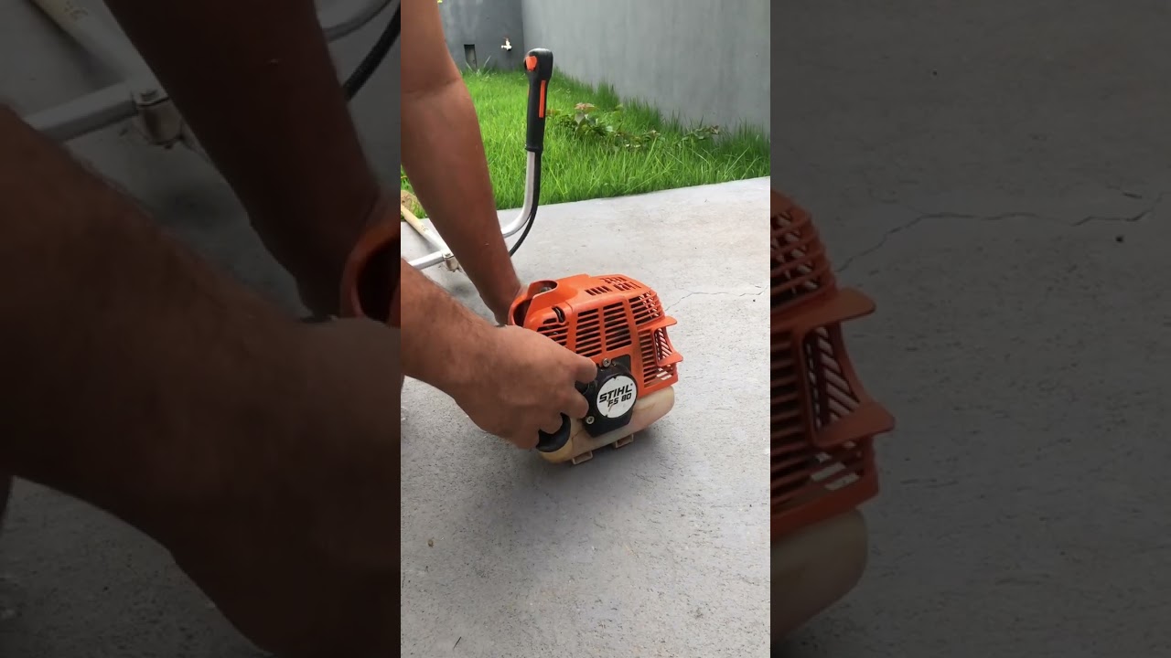 Ligando a ro&ccedil;adeira Stihl FS80 #stihl