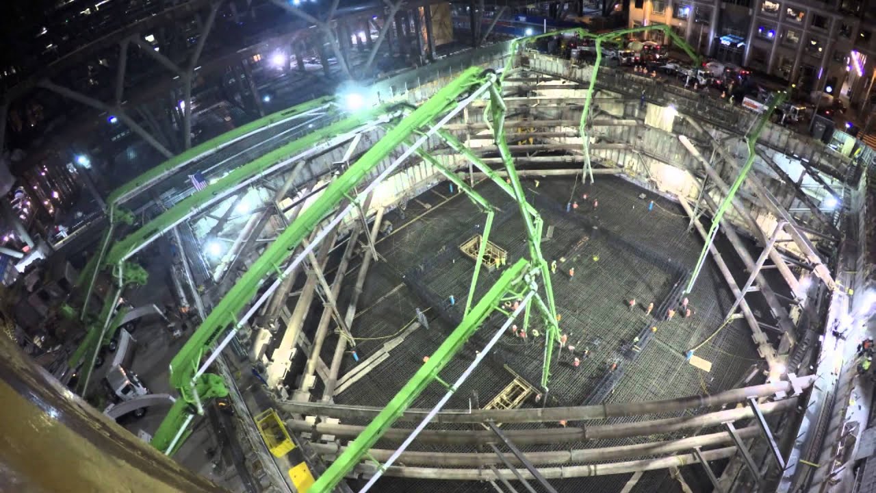 Salesforce Tower Concrete Mat Pour from The Conco Companies