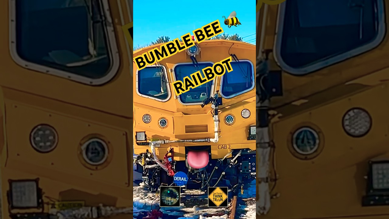 Bumble bee RAILBOT ! Rail grinder #trains #trackmaintainer #trackmaintenance #csxt