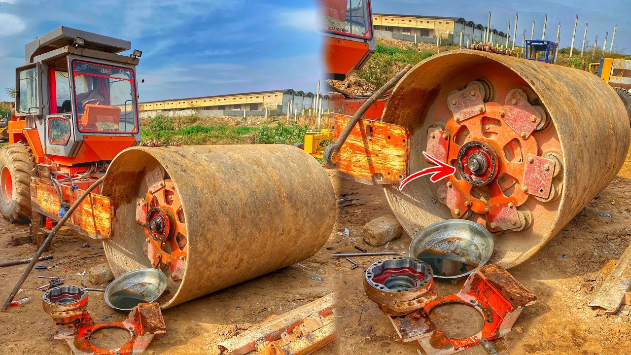 Dynapac Road Roller Repairing | How Roller Drum Main Seals Replace | Repairing Of Road Roller